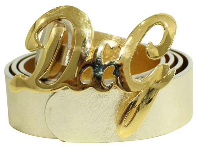 D&G Cintura dorata con logo