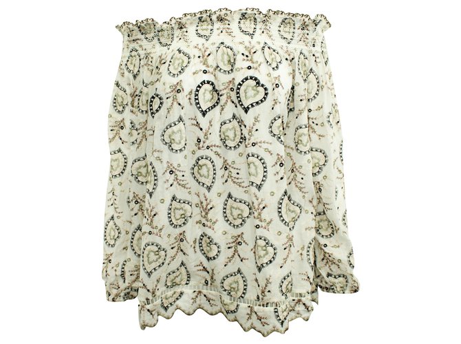 Zimmermann Oversized Embroidered Blouse White Cotton  ref.320598