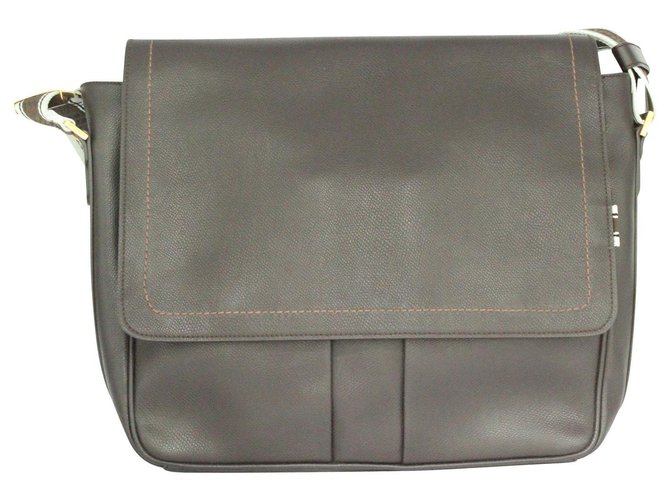 Salvatore Ferragamo Brown Messenger Bag Leather  ref.320635