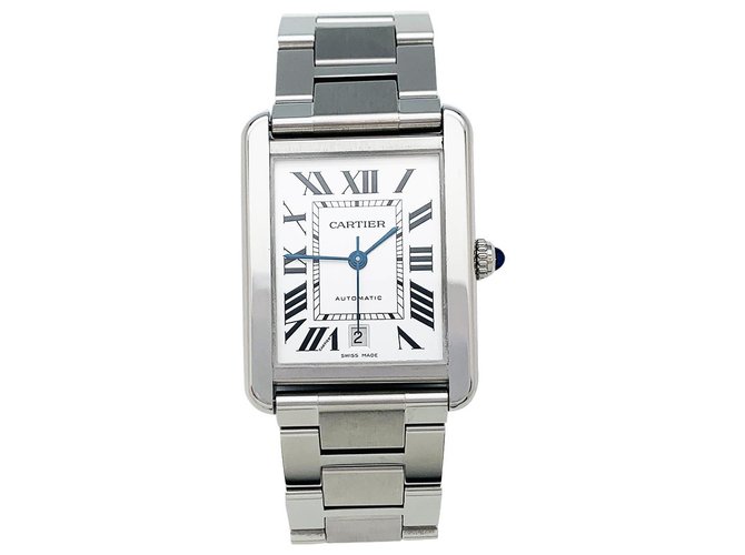 Cartier "Tank Solo XL" steel watch  ref.320167