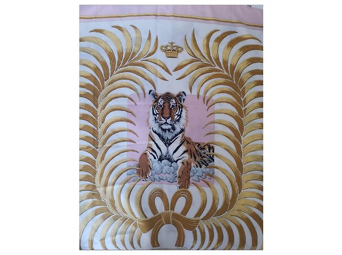 Hermès TIGRE REALE Rosa D'oro Seta