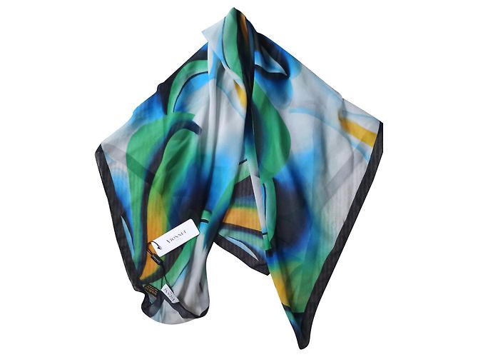 Bufanda de gasa de seda Vionnet 90x90 cm Multicolor