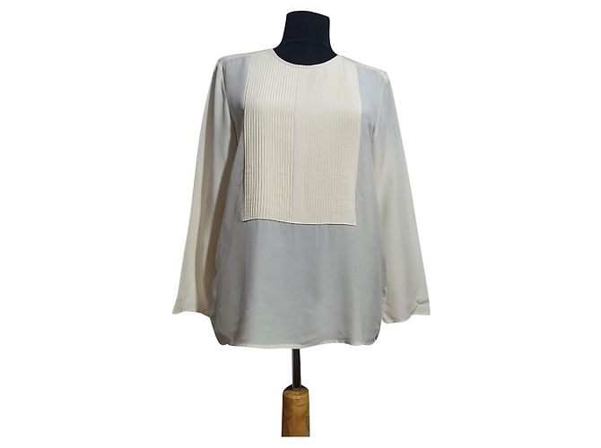 Camicetta con pieghe Filippa K Crema