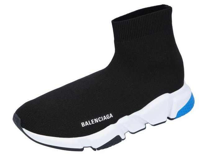 BALENCIAGA SPEED SHOES 617239 Sneakers 43 BLUE CANVAS SHOES Cloth  ref797242  Joli Closet