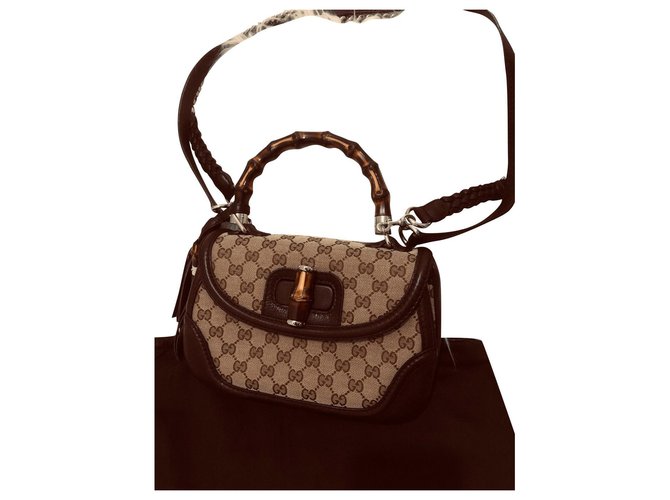 Gucci Handbags Brown Leather  ref.321111
