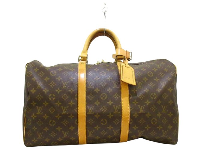 Louis Vuitton Keepall 50 Brown Cloth ref.321214 - Joli Closet