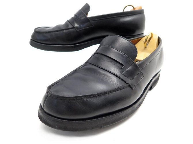 JM WESTON LOAFERS 180 5.5D 39.5 BLACK LEATHER LOAFERS  ref.321297