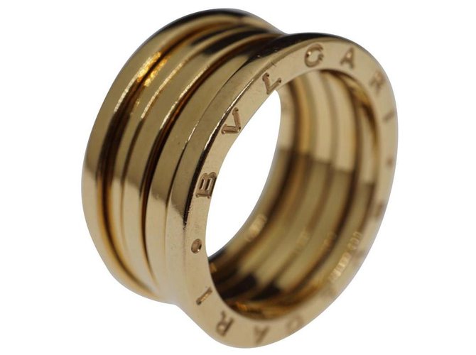 Bulgari Bvlgari B.Cero1 5-banda 18k Tamaño del anillo de la banda de oro amarillo 61 Dorado Gold hardware  ref.321418