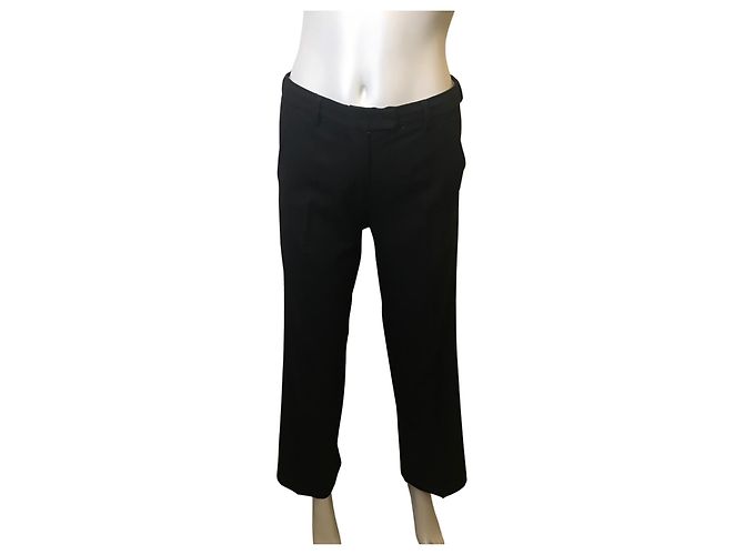 Armani Jeans straight legged trousers Black