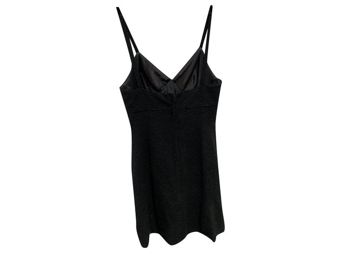 Chanel Dresses Black Wool  ref.321509