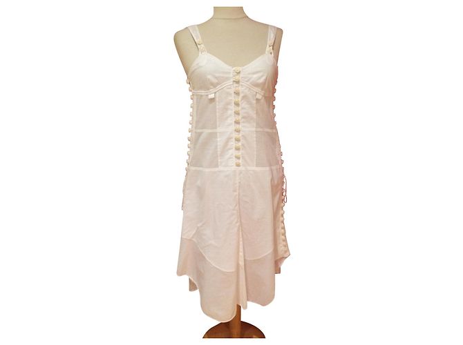 Vestido Chloé de algodón blanco talla 40