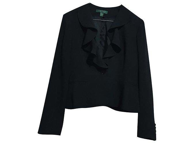 Ralph Lauren Blazer aus Seide Schwarz