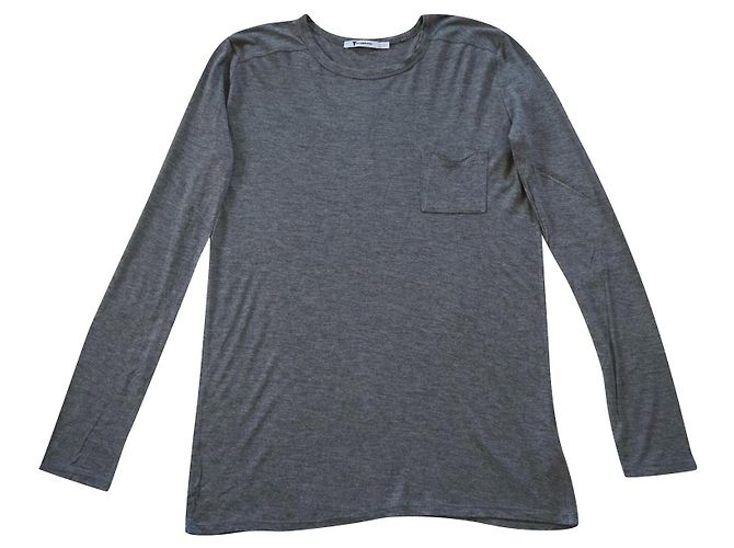Alexander Wang Pullover aus grauem Jersey mit Langarm 