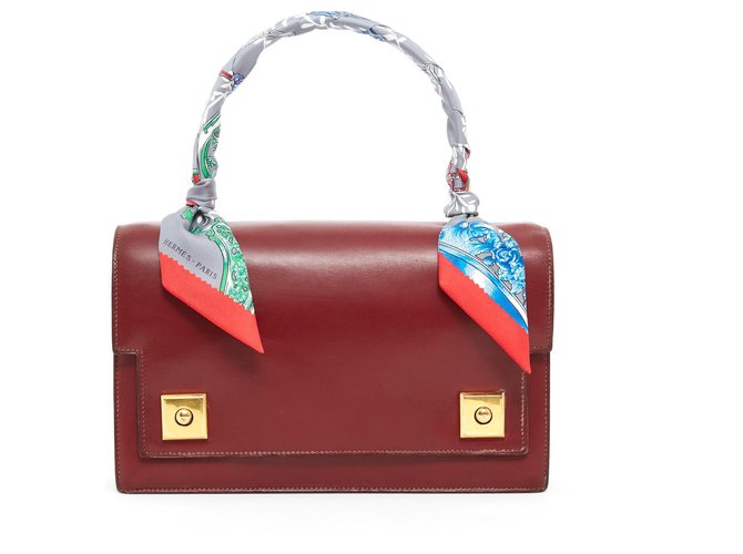 Hermès PIANO PM RED HERMES Leather  ref.321652