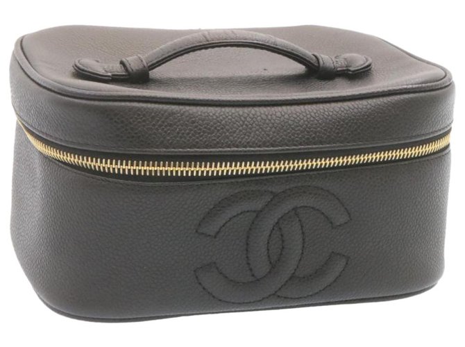 Chanel Vanity Black Leather  ref.321683