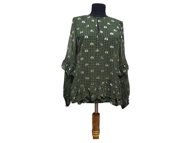 Camicetta Munthe Plus Simonsen in viscosa verde M Multicolore