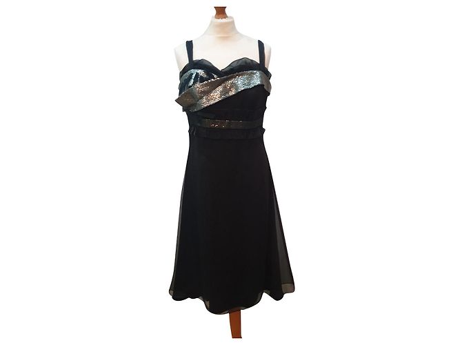 Autre Marque Renato Balestra Abendkleid Schwarz