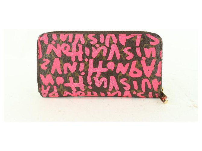 Louis Vuitton Stephen Sprouse Pink Monogram Graffiti Zippy Wallet