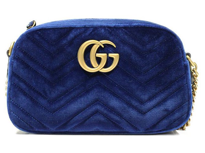 gucci blue velvet crossbody