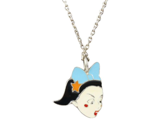Dior Limited Snow White Sterling Silver Necklace  ref.322563