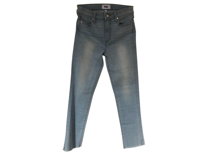 Paige Jeans Jeans Hellblau Baumwolle Elasthan  ref.322600