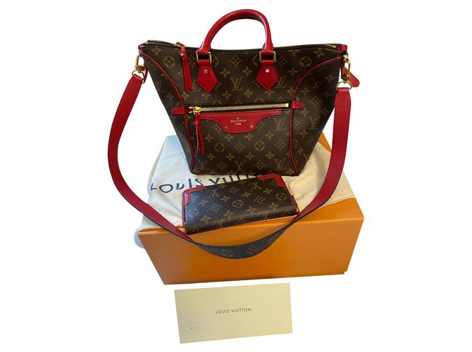 Louis Vuitton Tournelle Pm Brown Red Leather ref.322618 - Joli Closet