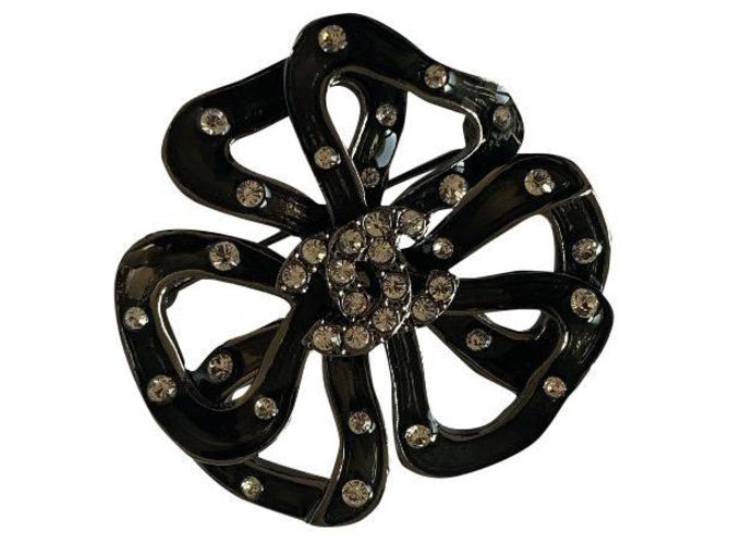 Chanel Pins & brooches Black Metal  ref.322659