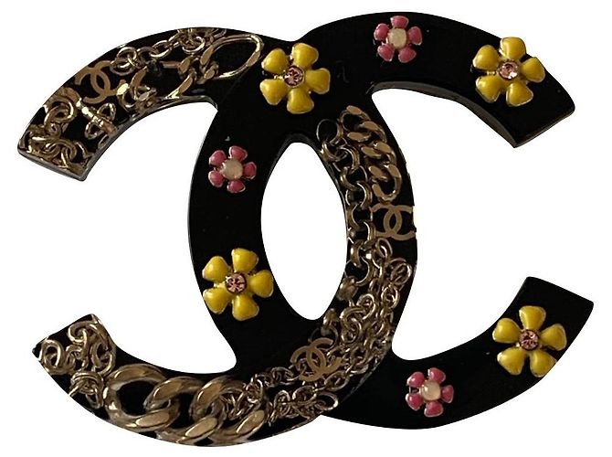 Chanel Alfinetes e broches Preto