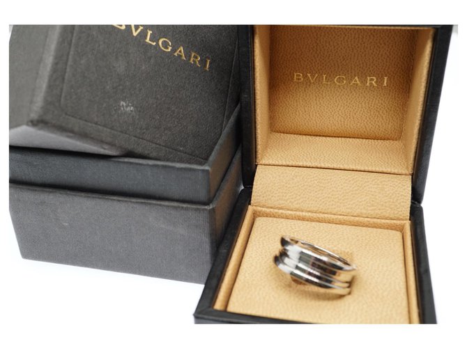 Bulgari Bvlgari 18k White Gold B Zero1 3 Band Ring Size Us8 1 8 Eu58 Silvery Ref Joli Closet