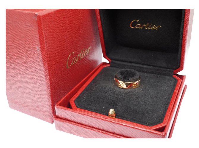 Cartier 18k Tamaño del anillo LOVE en oro rosa 53 Gold hardware  ref.322720