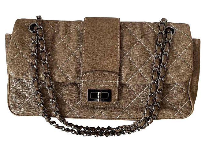 Timeless Chanel Beige Leather  ref.322738