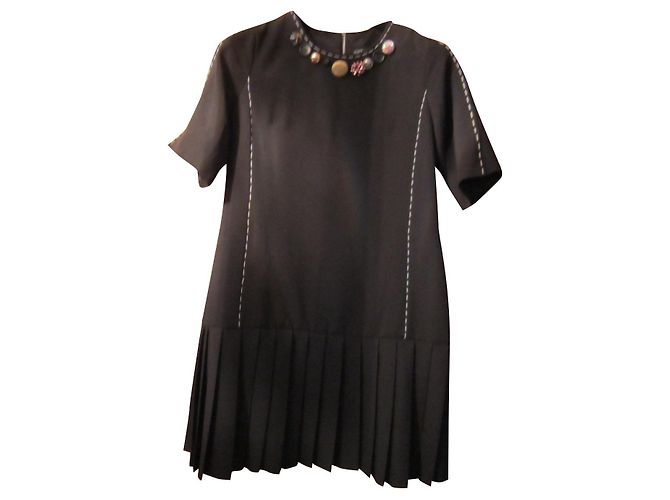 Dolce & Gabbana Kleid schwarz aus Polyester XL