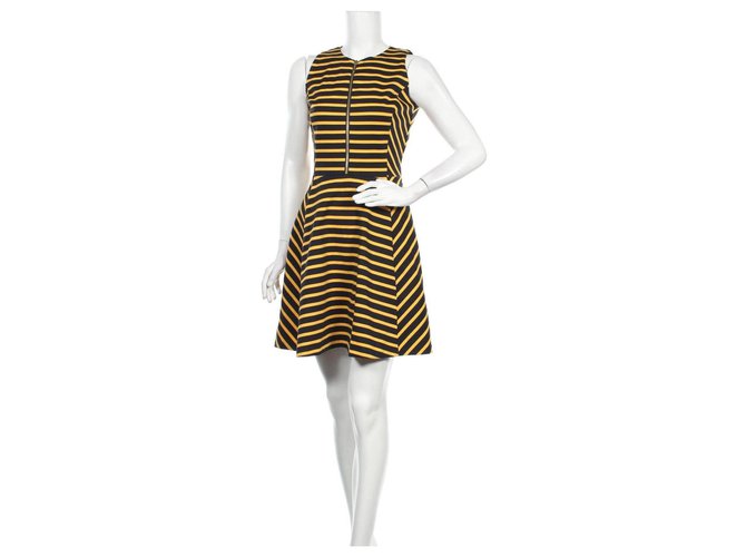 Michael Kors Dresses Blue Yellow Polyester Viscose Elastane  ref.322971