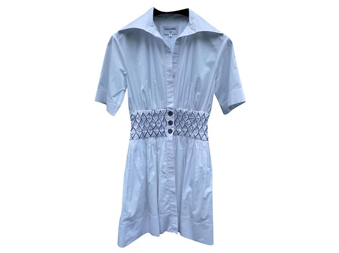 Chanel La Pausa Baumwollkleid Weiß