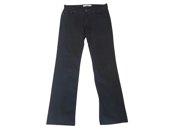Red Valentino Rote Valentino Jeans mit Spitzenbesatz Schwarz