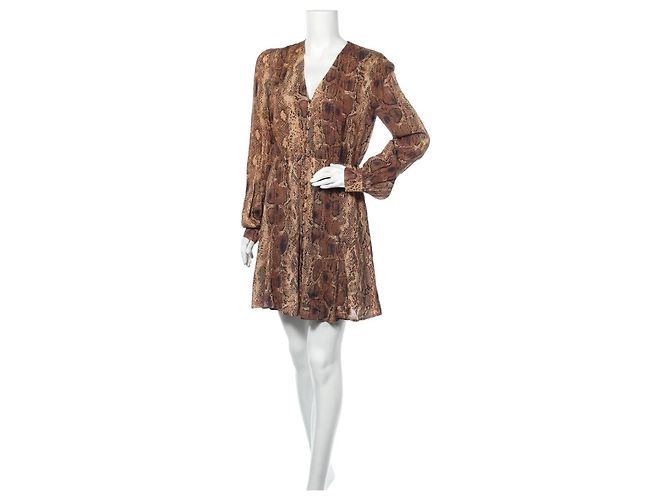 Liu.Jo Kleid Schlangenmuster Braun Mehrfarben