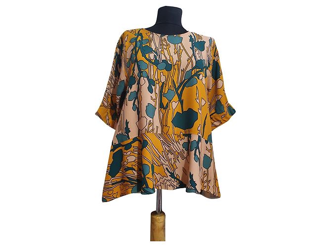 Autre Marque Odeeh Bluse Viskose Mehrfarbig Mehrfarben