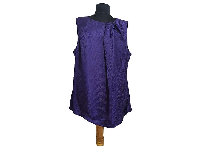 Autre Marque Rodney Clark Seidenbluse Top Lila XL