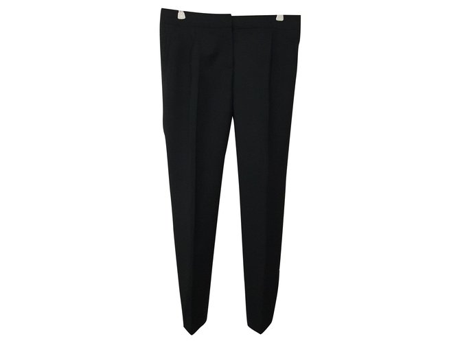 Balenciaga Pantalones negros t 38 Lana  ref.323144