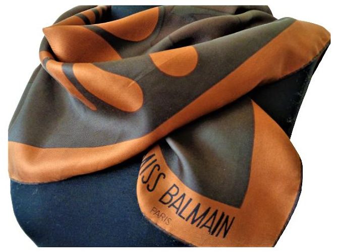 Sciarpa di seta Pierre Balmain Miss Balmain Marrone