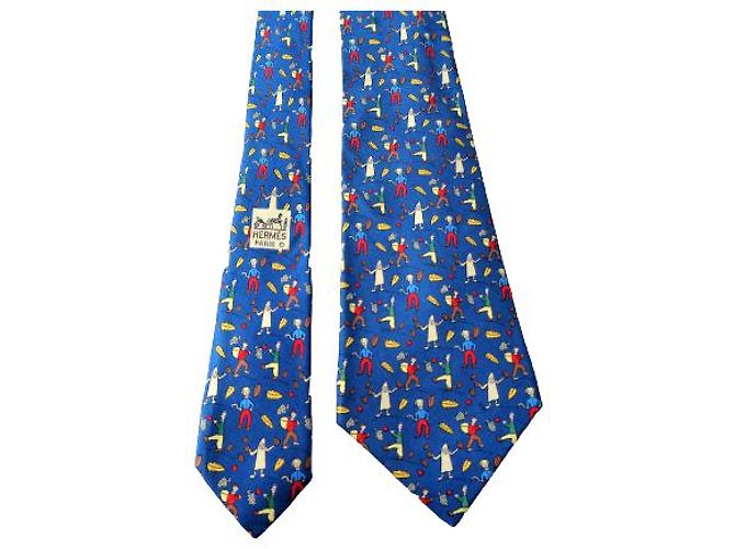 Hermès Blue Silk Tie