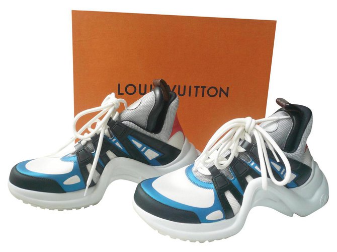 LOUIS VUITTON Sneaker LV ARCHLIGHT TBE T38 IT Cuir Multicolore  ref.323298