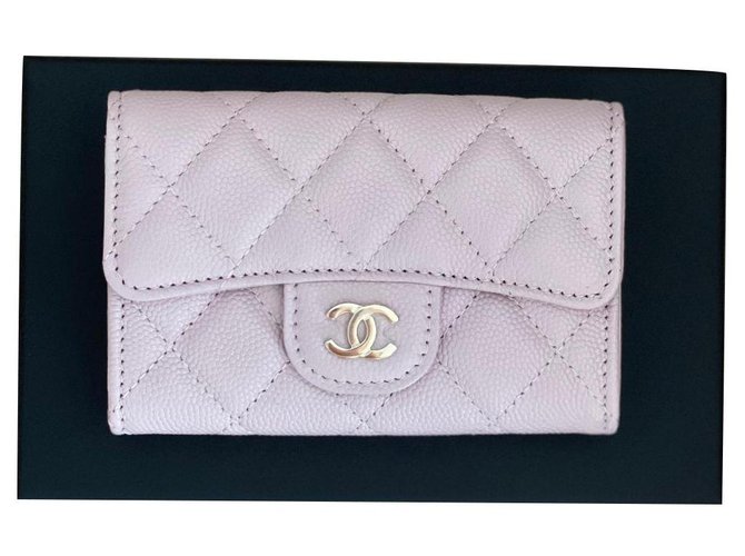 Chanel carteras Rosa Cuero  ref.323321