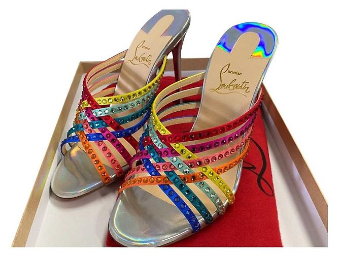Sandali Christian Louboutin Multicolore a Strisce