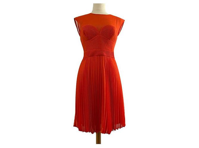 Karen Millen Kleid Orange Größe 38