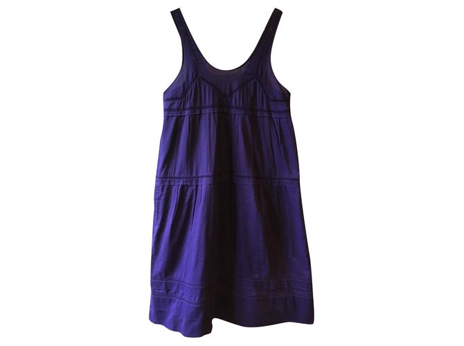 Long purple cotton dress Sonia by Sonia Rykiel Dark purple  ref.323386