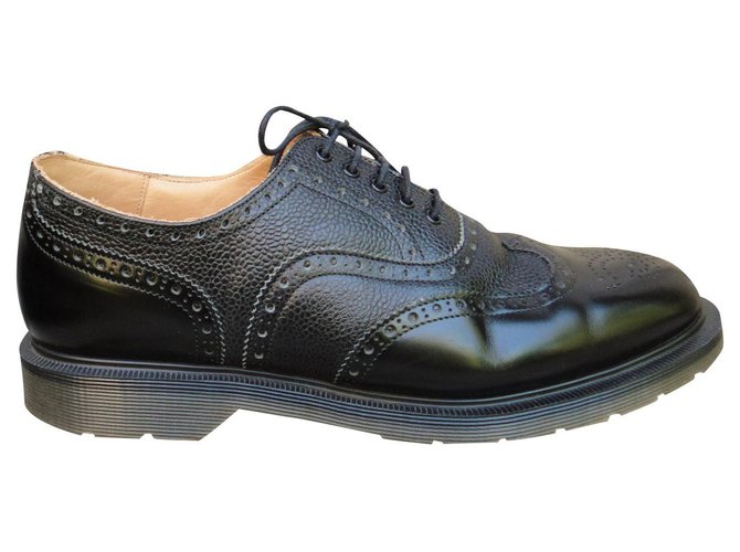 Autre Marque brogue shoes Solovair p 44 Black Leather  ref.323394