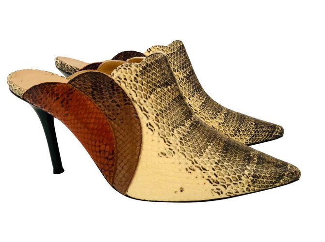 Chloé Mules Stampa python Pelle