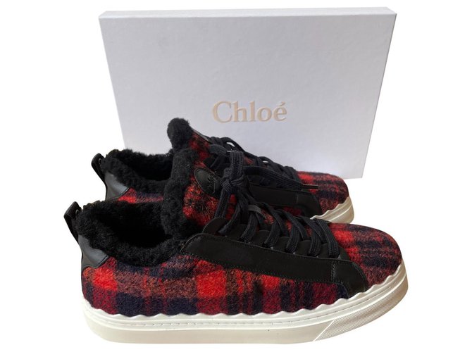 Chloé sneakers Laine Rouge  ref.323503