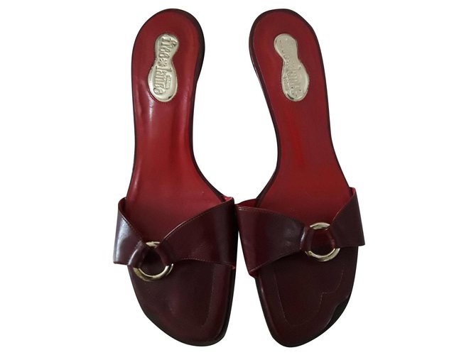 Free Lance Sandals Red Leather  ref.323520